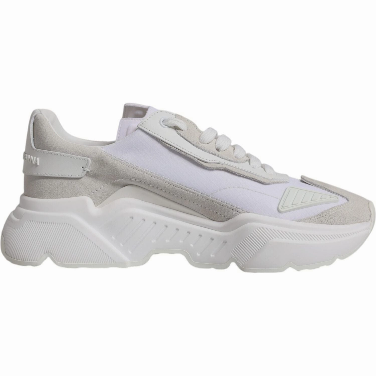 Shoes Boots Flats Dolce & Gabbana White Leather Daymaster Low Top Sneakers Shoes