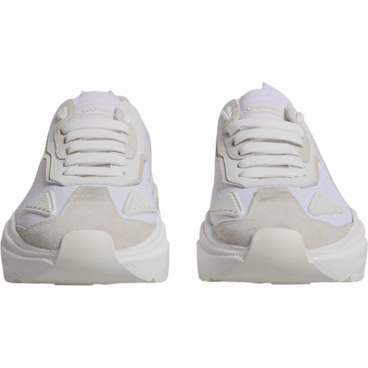 Stamp Flat Shoes Dolce & Gabbana White Leather Daymaster Low Top Sneakers Shoes