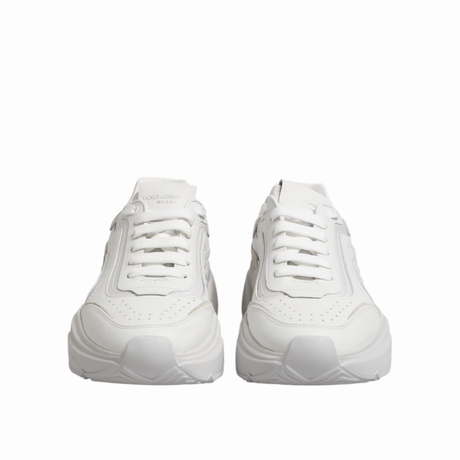 Campo Sneakers Dolce & Gabbana White Leather Daymaster Low Top Sneakers Shoes