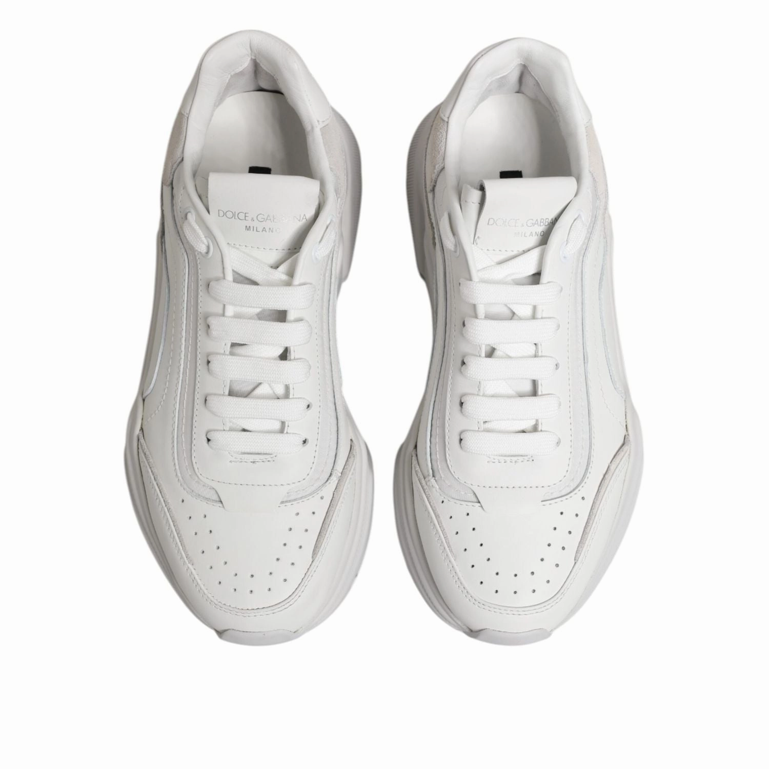 Ghoud Sneakers Dolce & Gabbana White Leather Daymaster Low Top Sneakers Shoes