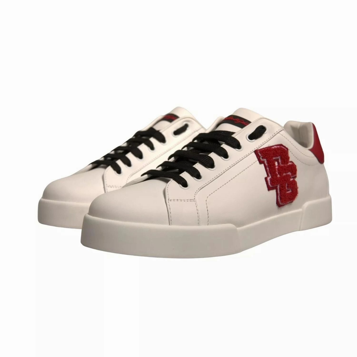 Dolce & Gabbana White Leather DG Logo Low Top Sneaker Shoes Pucci Sneakers