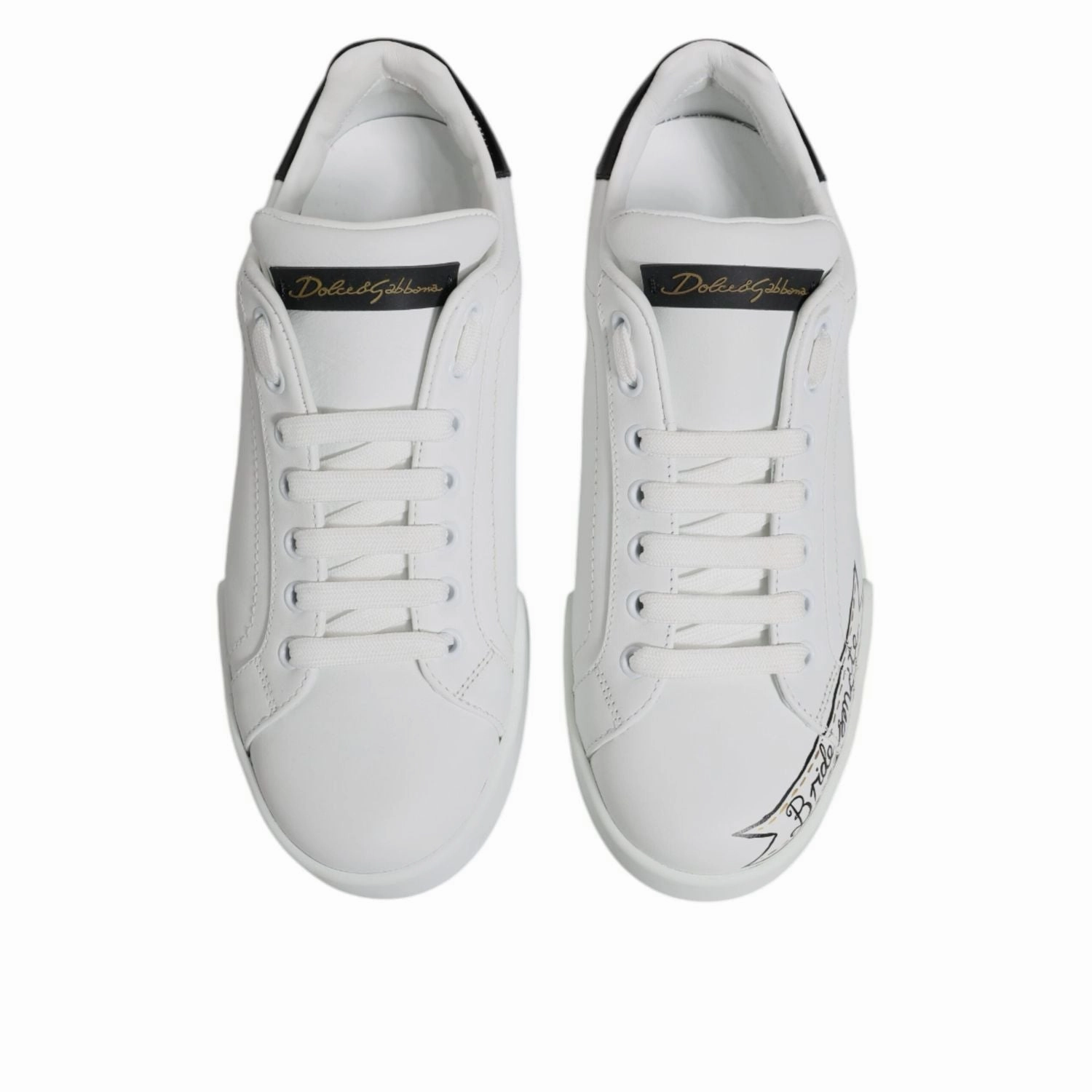 Master P Sneakers Dolce & Gabbana White Leather Low Top Lace Up Sneakers Shoes