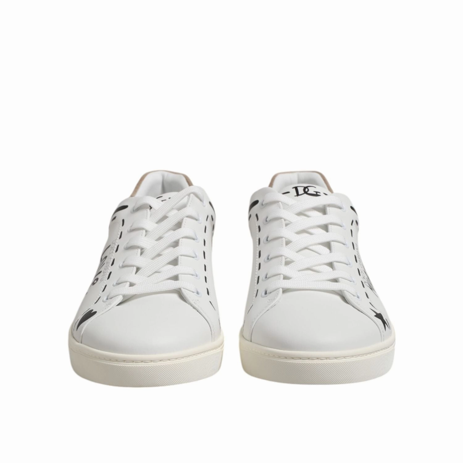 Dolce & Gabbana White Leather MILANO Low Top Sneakers Shoes High Tops Sneakers