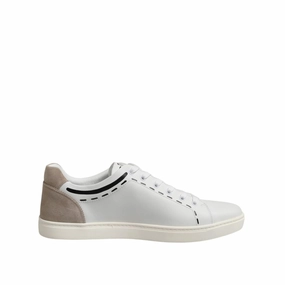 Dolce & Gabbana White Leather MILANO Low Top Sneakers Shoes Sneakers 2024
