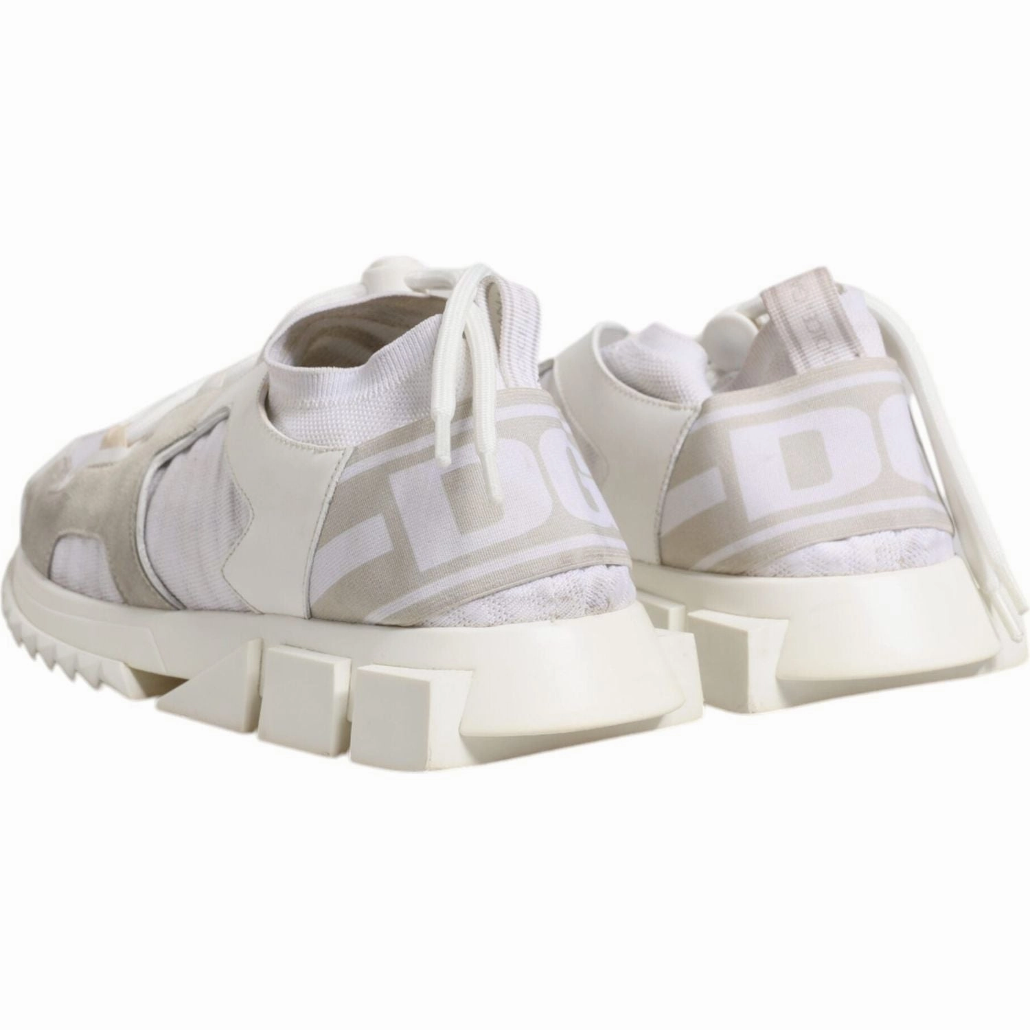 Dolce & Gabbana White Mesh Sorrento Trekking Sneakers Shoes Tucker Sneakers