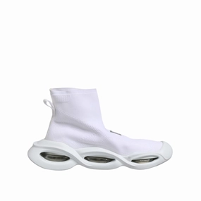 N Sneakers Dolce & Gabbana White Silver Slip On Wave Socks Sneakers Shoes