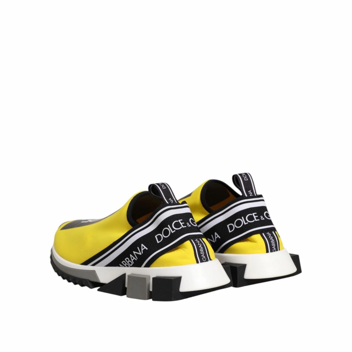 Travel Sneakers Dolce & Gabbana Yellow Logo Low Top Sorrento Sneakers Shoes