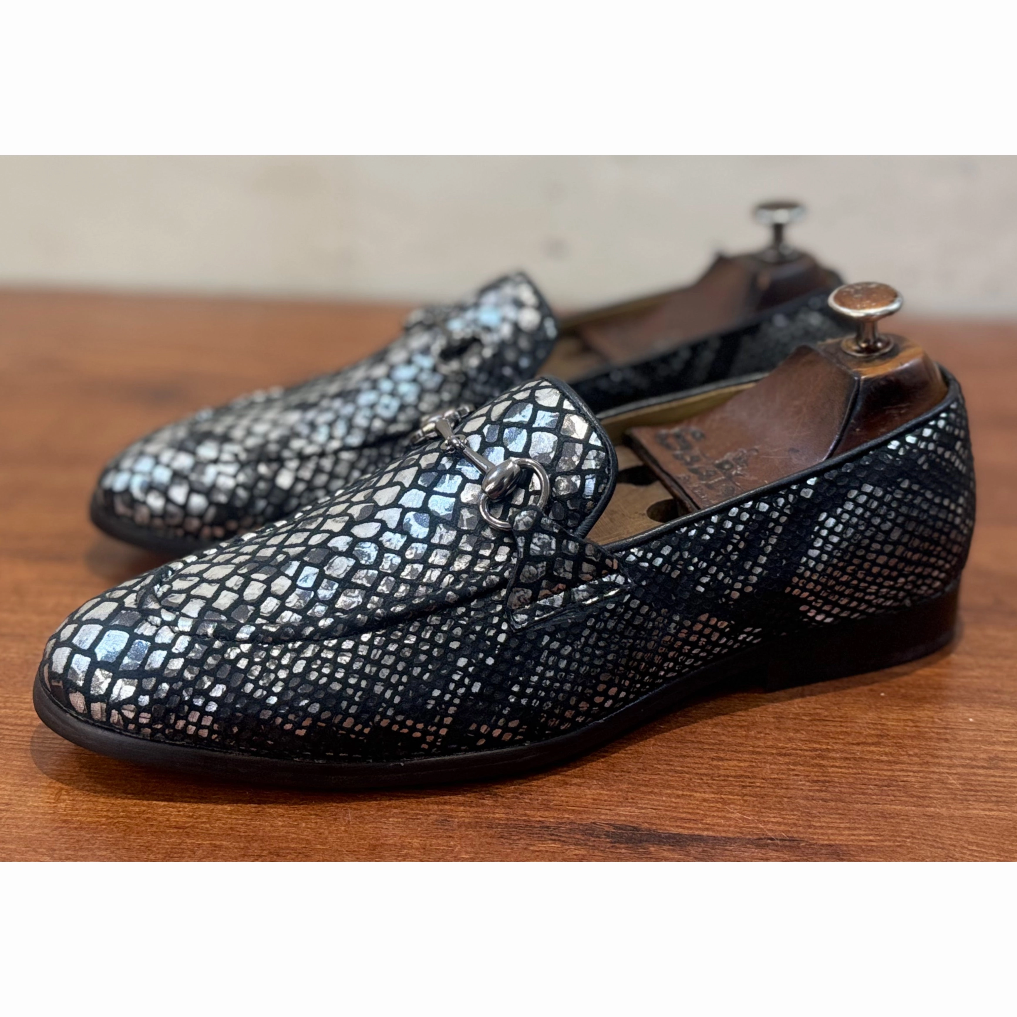Edmond Allen Loafers Exotic Snake Foil Loafers