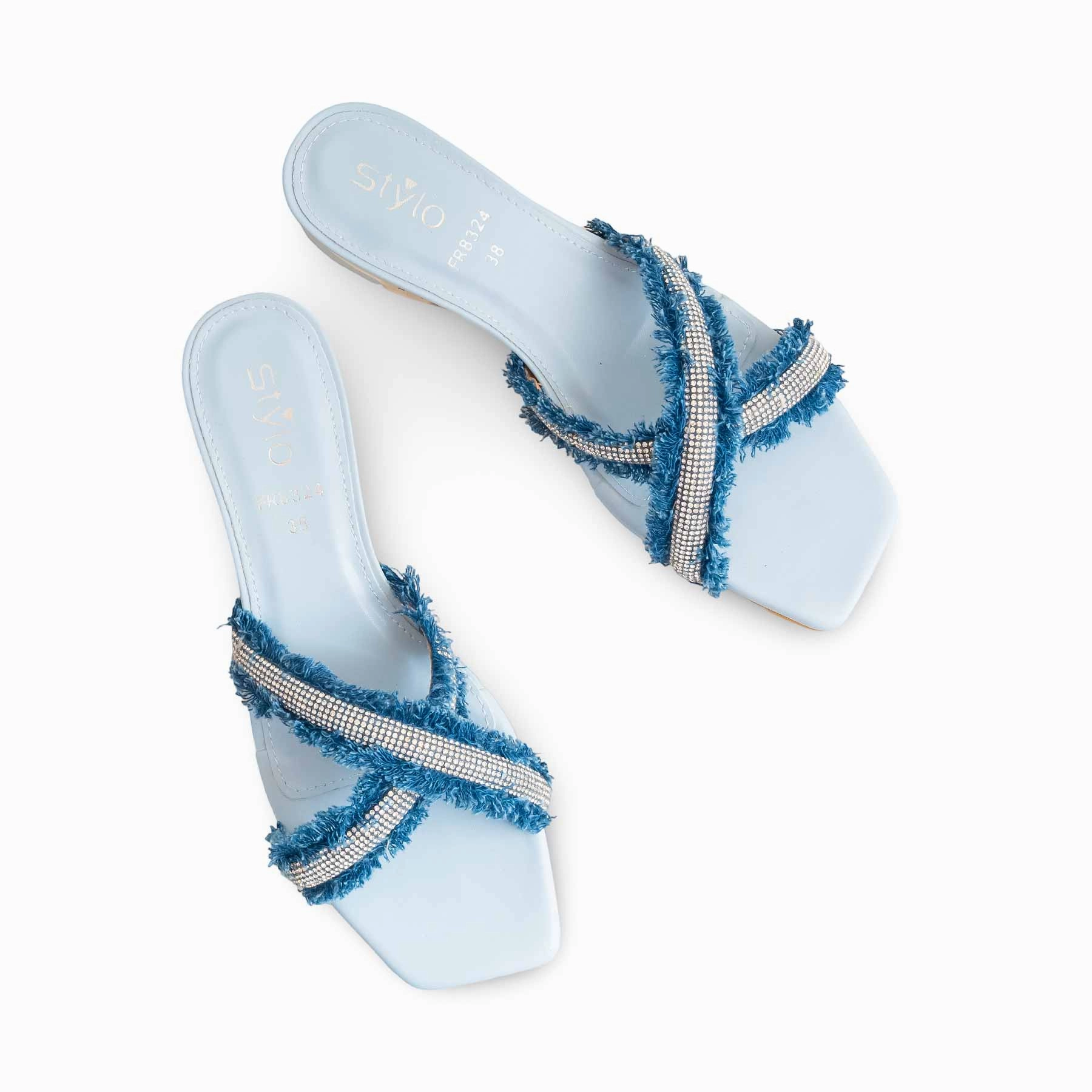 Mr Pillow Slippers Sky Blue Formal Slipper For Women FR8324