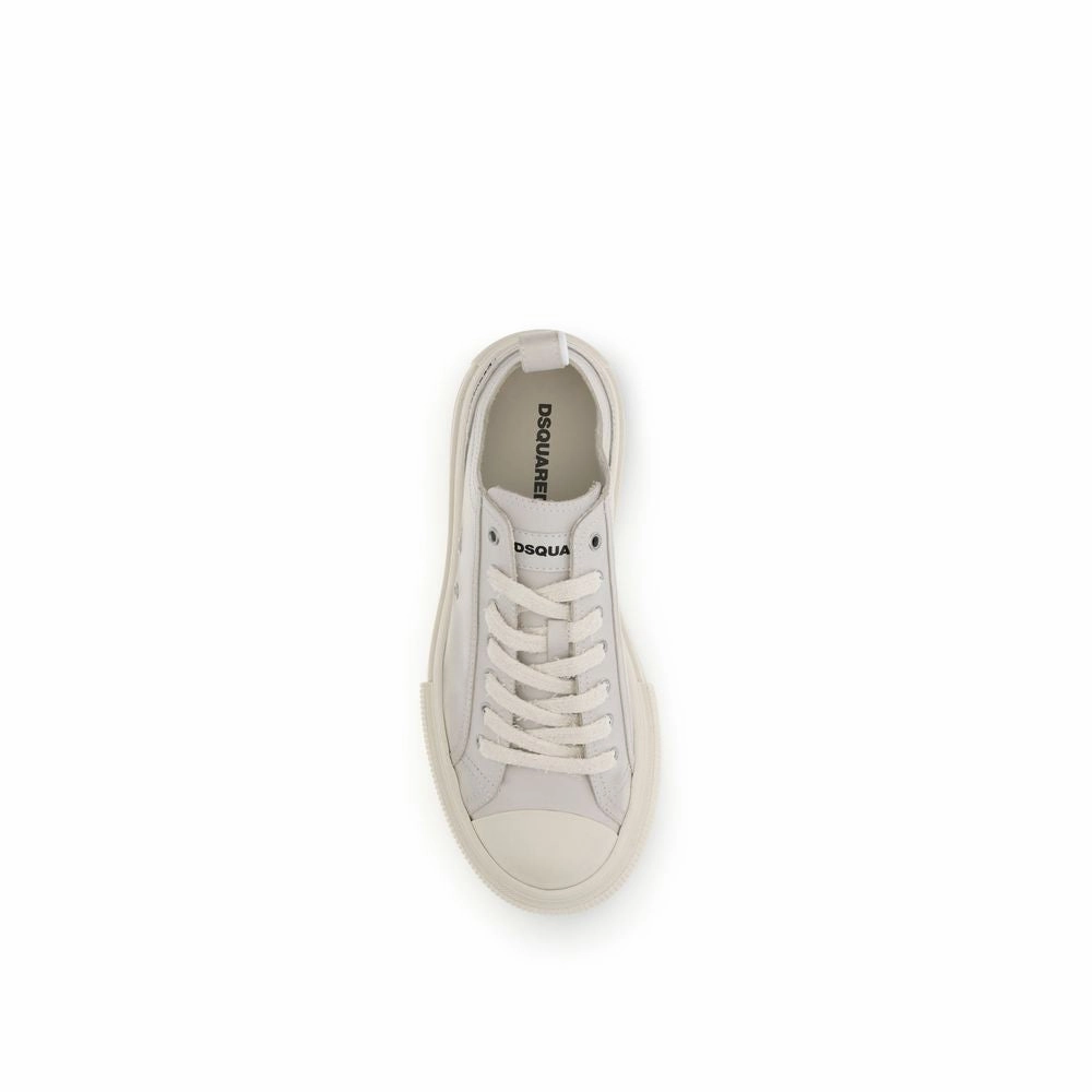 Best Shoes For Casual Bike Riding Dsquared Cream Leather Platform Sneakers