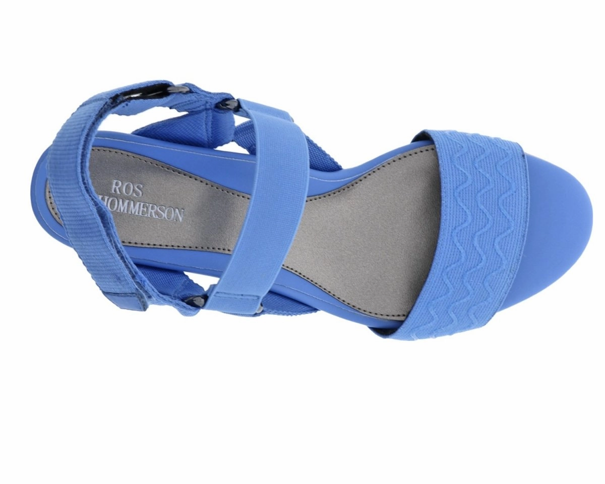 Ros Hommerson Virtual Women's Slingback Heel Shoes In Blue Elastic