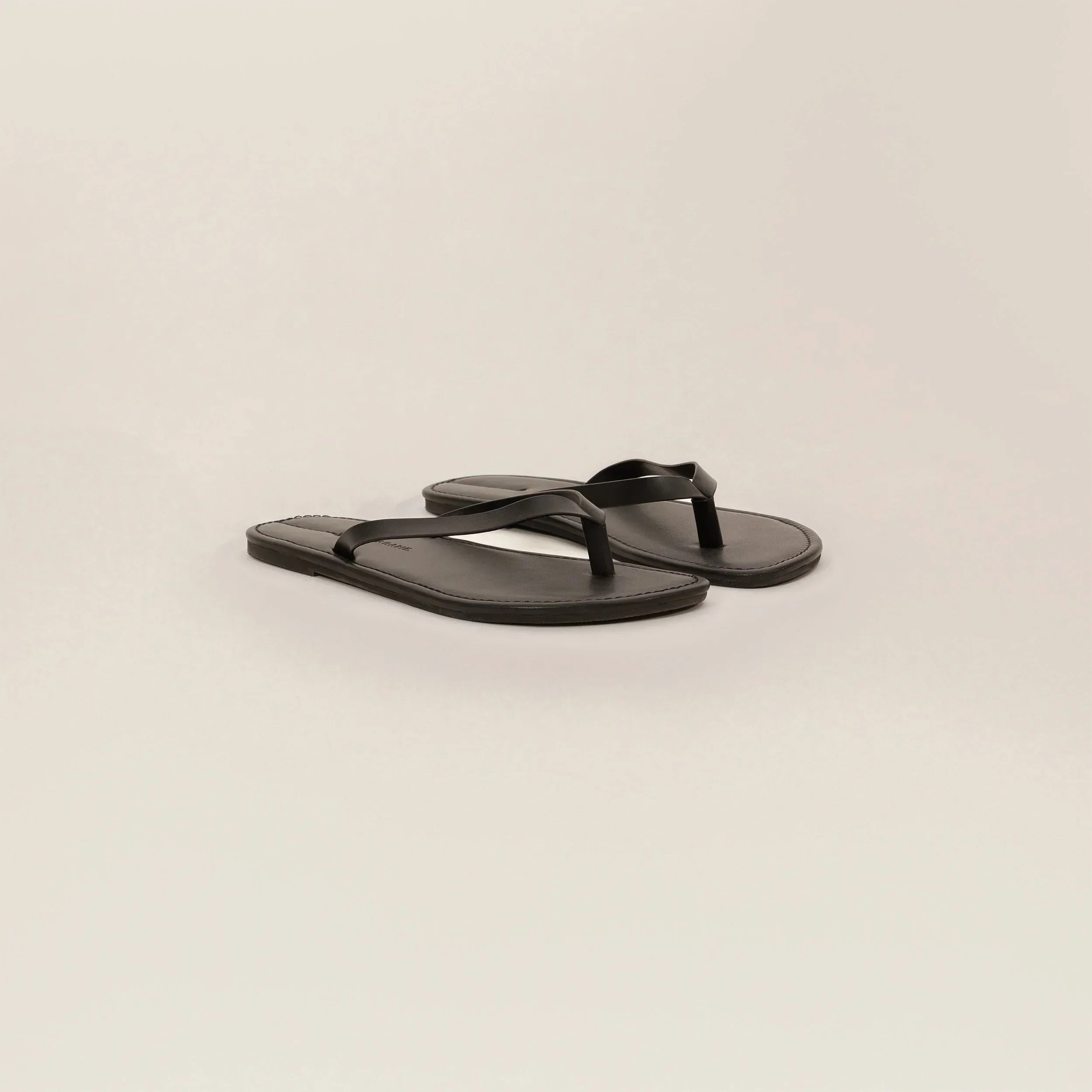 Dark Leather Flip Flops Leather Flip Flops