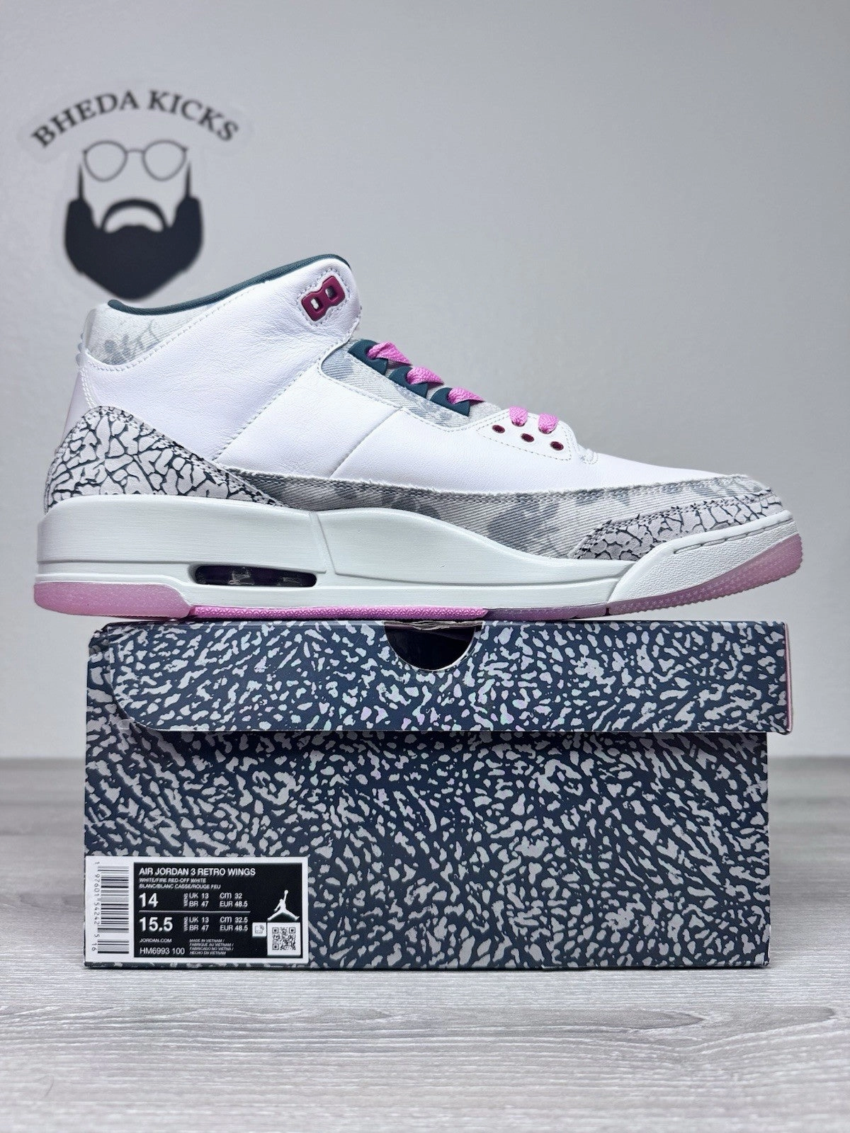Size 14 - Nike Air Jordan 3 Retro 'Wings' [HM6993-100] Men's Preowned Rare Asics Gel-pulse 15 Running Shoe