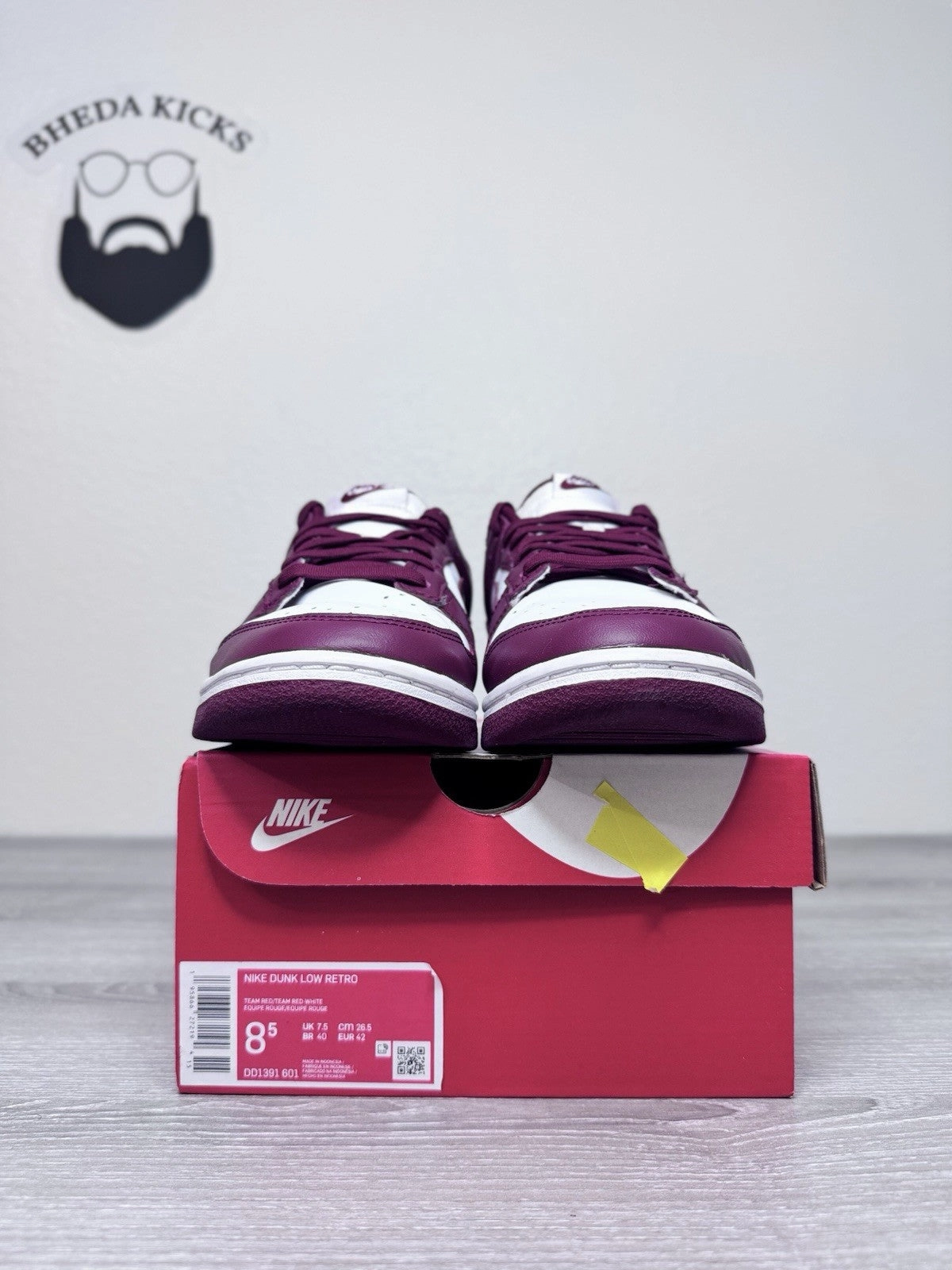 Asics Running Shoes Novablast 4 Size 8.5 - Nike Dunk Low Team Red White Leather (DD1391-601) Preowned