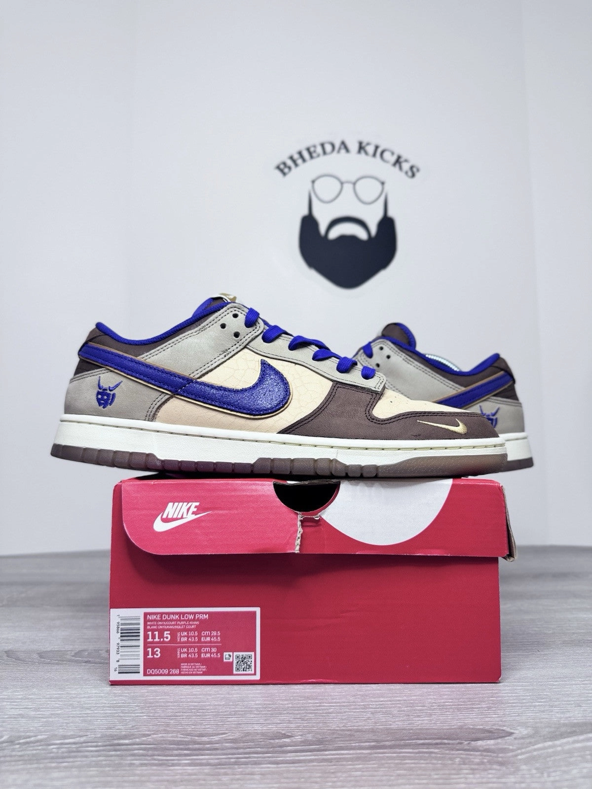 Size 11.5 - Nike Dunk Low Premium Setsubun (CW2288-111) Preowned Authentic Asics Gel Pulse 16 Running Shoes