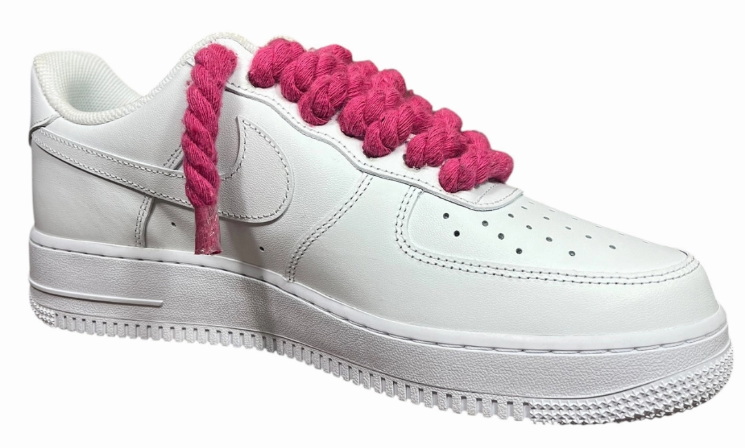 Asics Leather Golf Shoes Nike Air Force 1 White Rope Laces Deep Pink