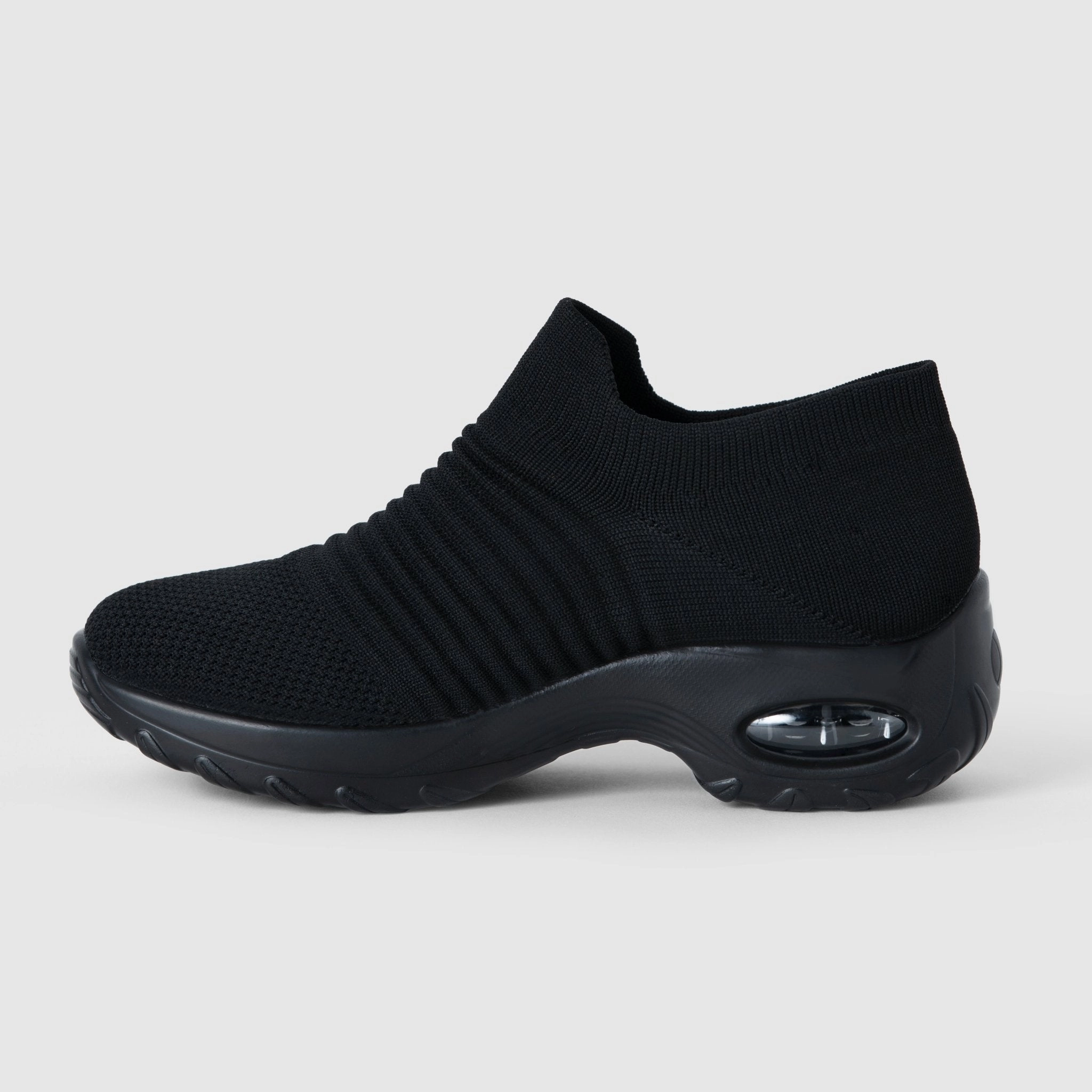 Sneakers Review Breathable No-Tie Stretch Shoes - Black
