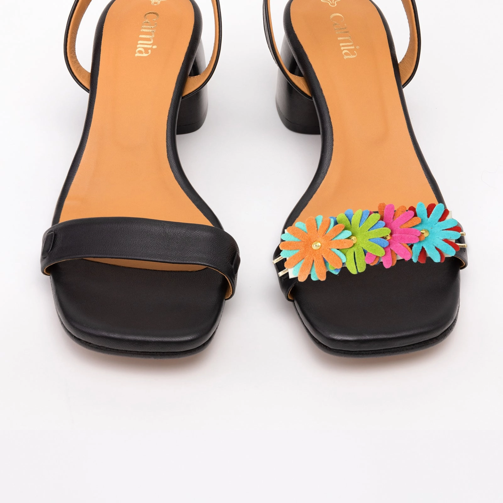 Black Heeled Swap Sandal Petit Garden Bright with Gladiator Sandals Slides Shoes