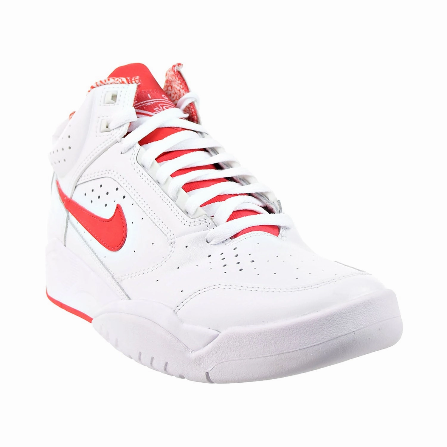 Air Max 90 Essential Casual Shoes Nike Air Flight Lite Mid Men's Shoes White-University Red