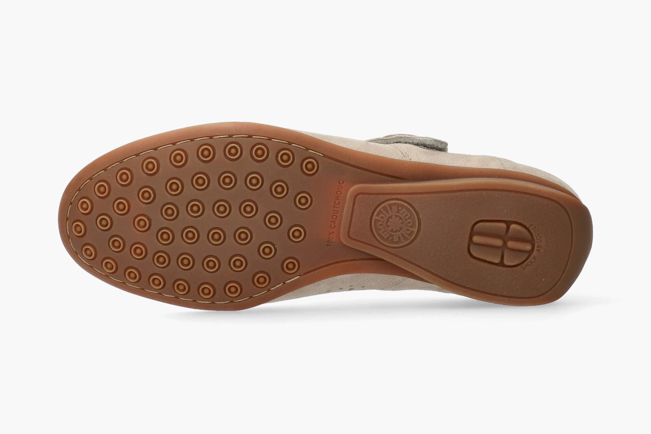 Fabienne - Light Taupe Peep Toe Flat Wedding Shoes