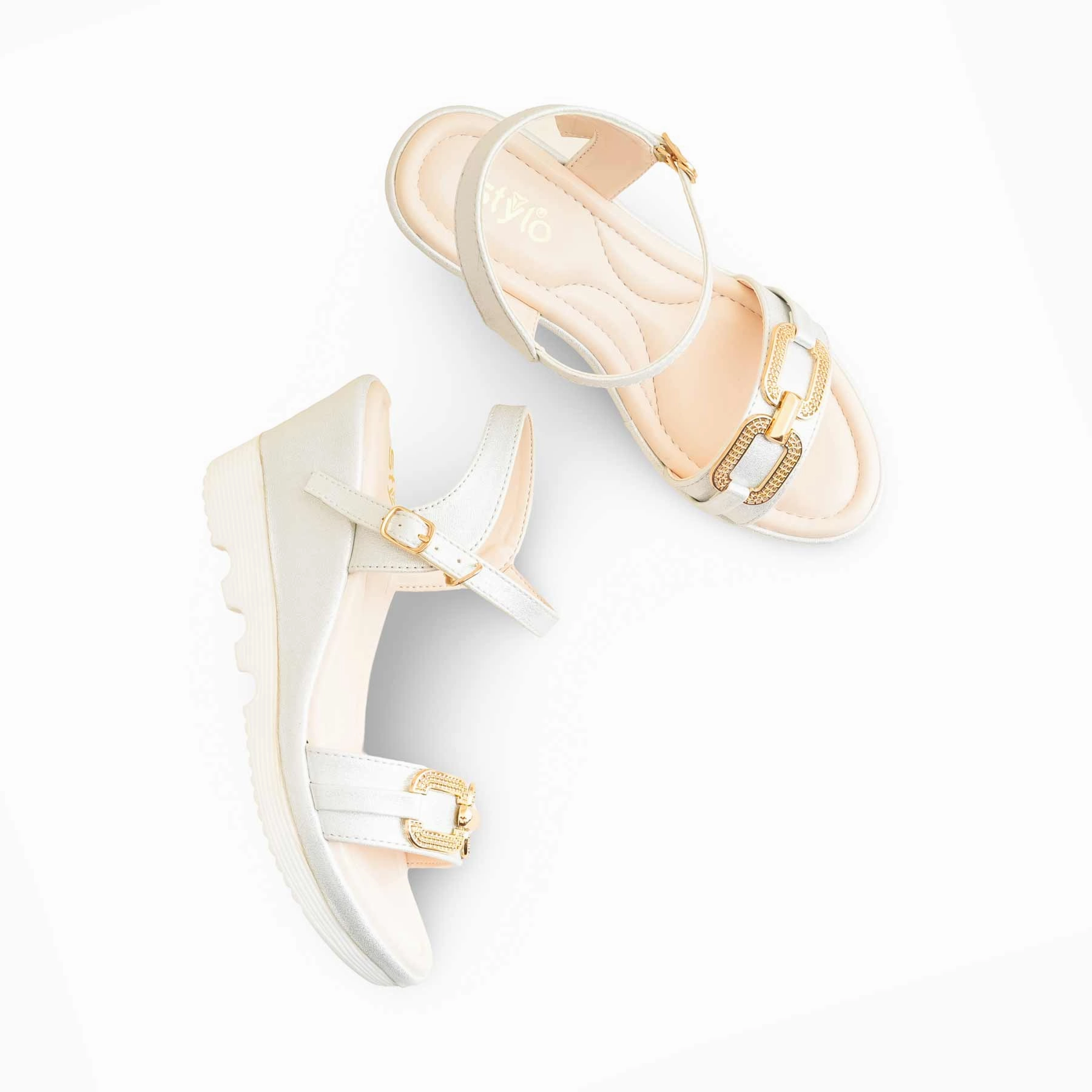 Golden Formal Sandal For Women PU0481 Best Sandals For Walking