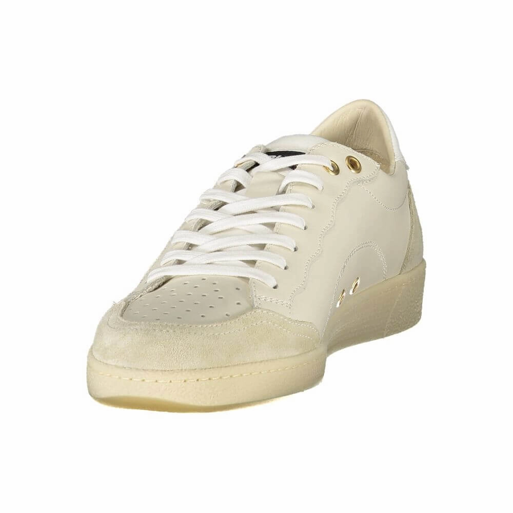 Blauer White Leather Men Sneaker Silver Sneakers Classes
