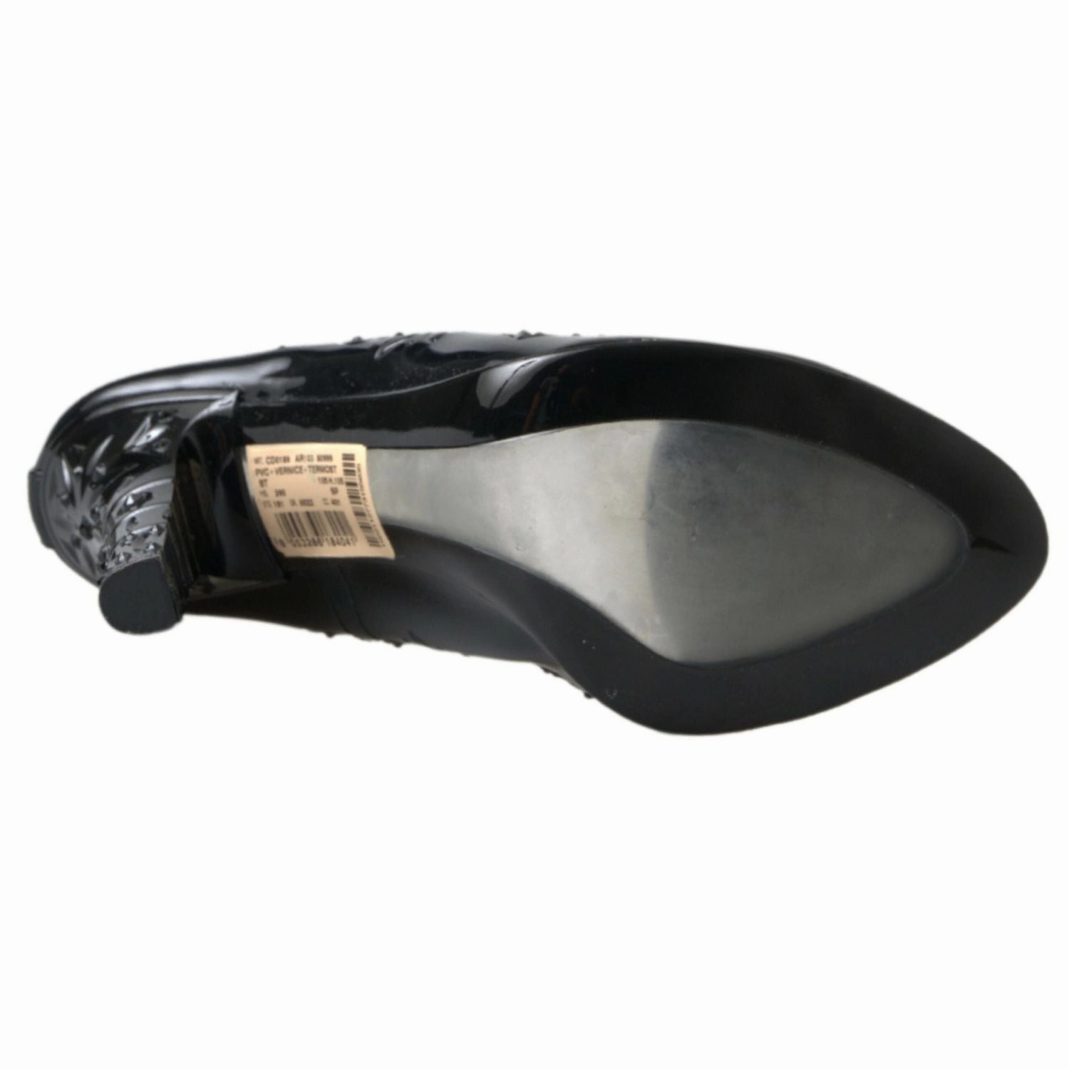 Dolce & Gabbana Black CINDERELLA Floral Crystal Heels Shoes Shoes With Toes For Running