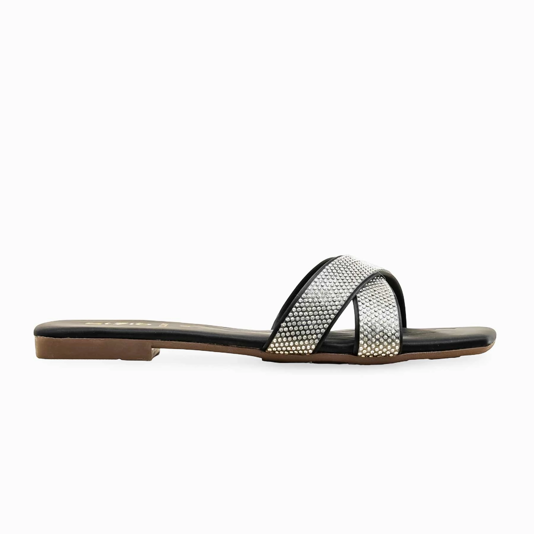 Memory Foam Slides Black Casual Slipper CL2097