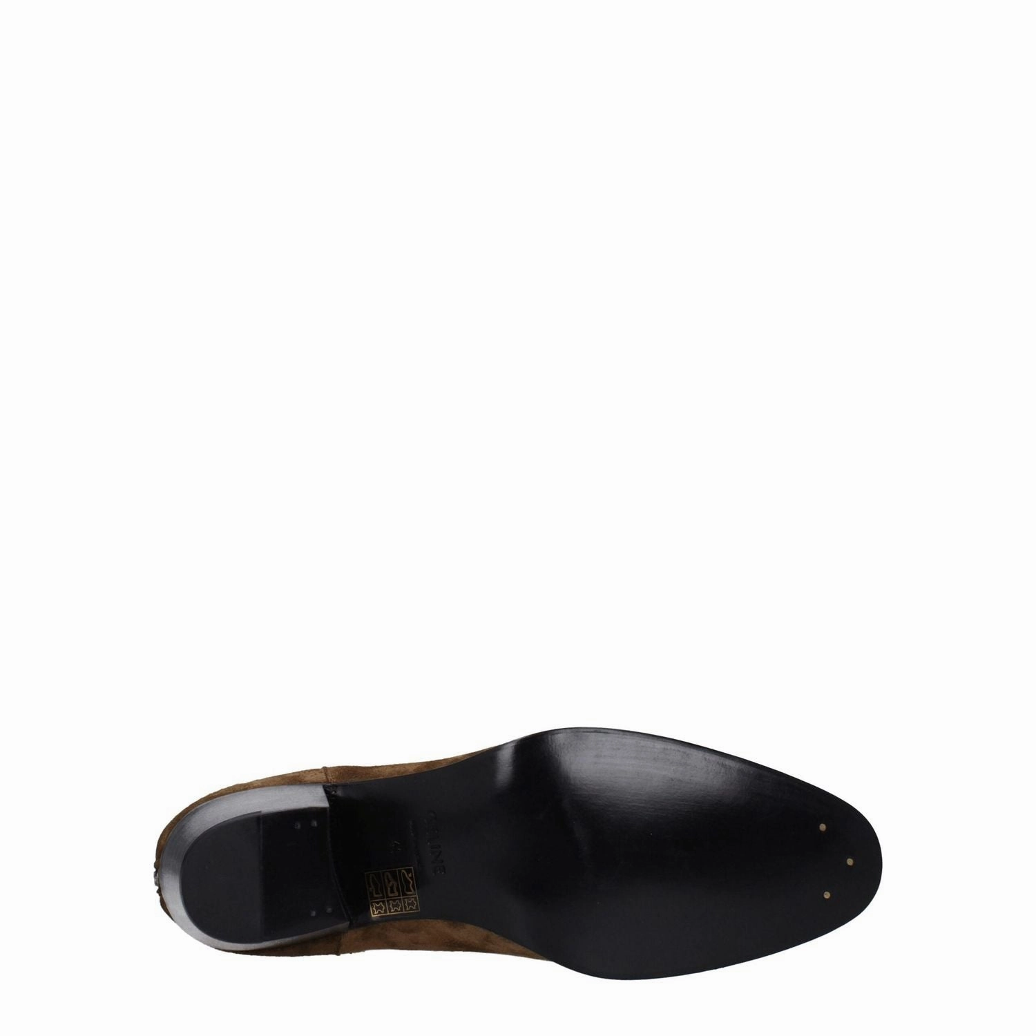 Green Casual Shoes Celine Brown Leather Ankle Boots