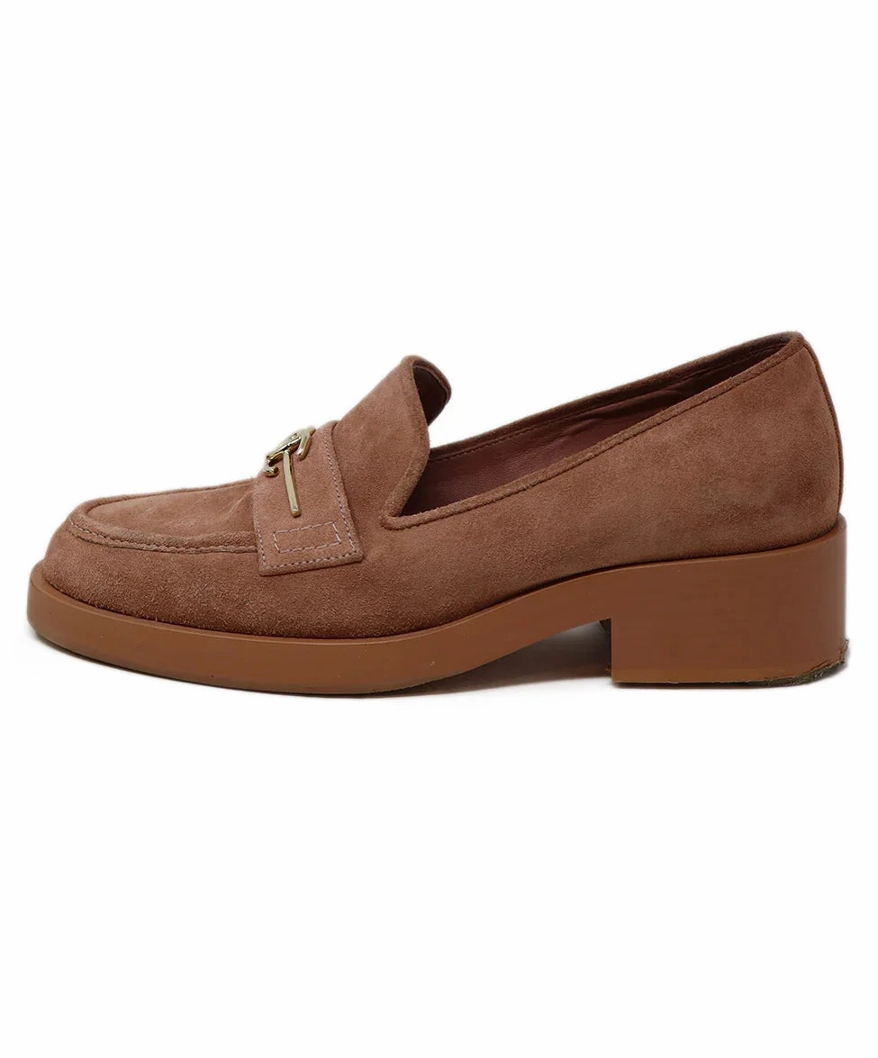 Gucci Loafers Suede Chanel Pink Suede & Gold Hardware Loafers sz 7.5