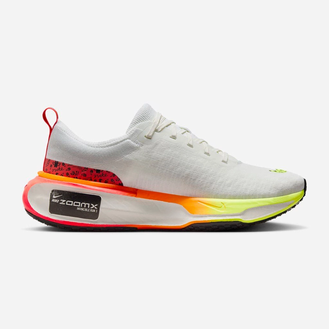 Nike Invincible Run 3 White Bright Crimson Asics Slip Resistant Shoes