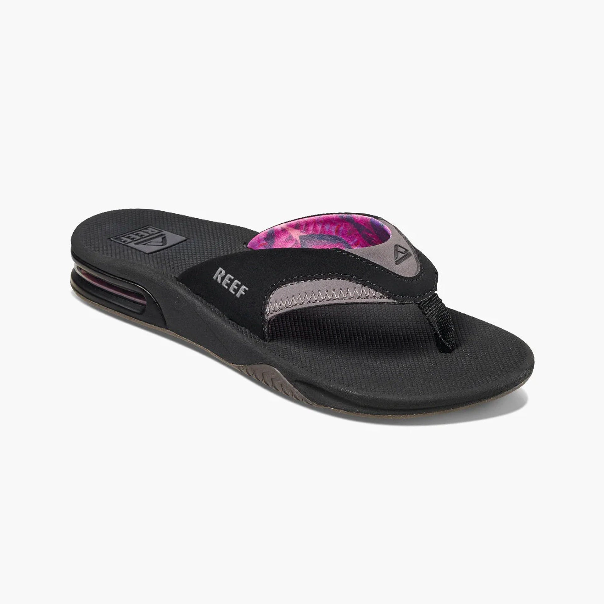 Best Value Flip Flops Reef Womens Fanning Flip Flops - Black/Grey