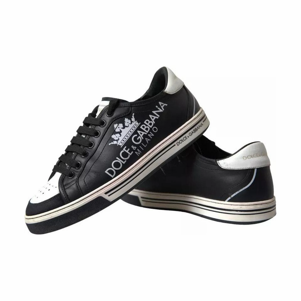 Sneakers Isabel Marant Dolce & Gabbana Black Leather Crown Milano Men Sneakers Shoes