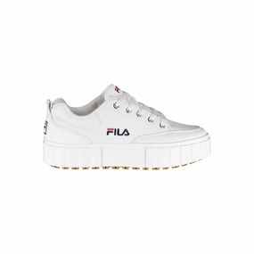 Sneakers Soft 7 Fila Chic White Wedge Sneakers with Embroidered Detail