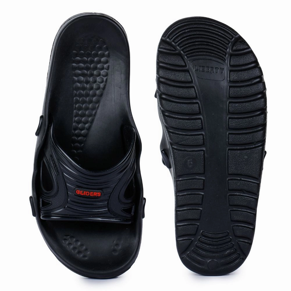 Glitter Slide Shoes A-HA By Liberty Black Slides For Men GLD.BEACHN