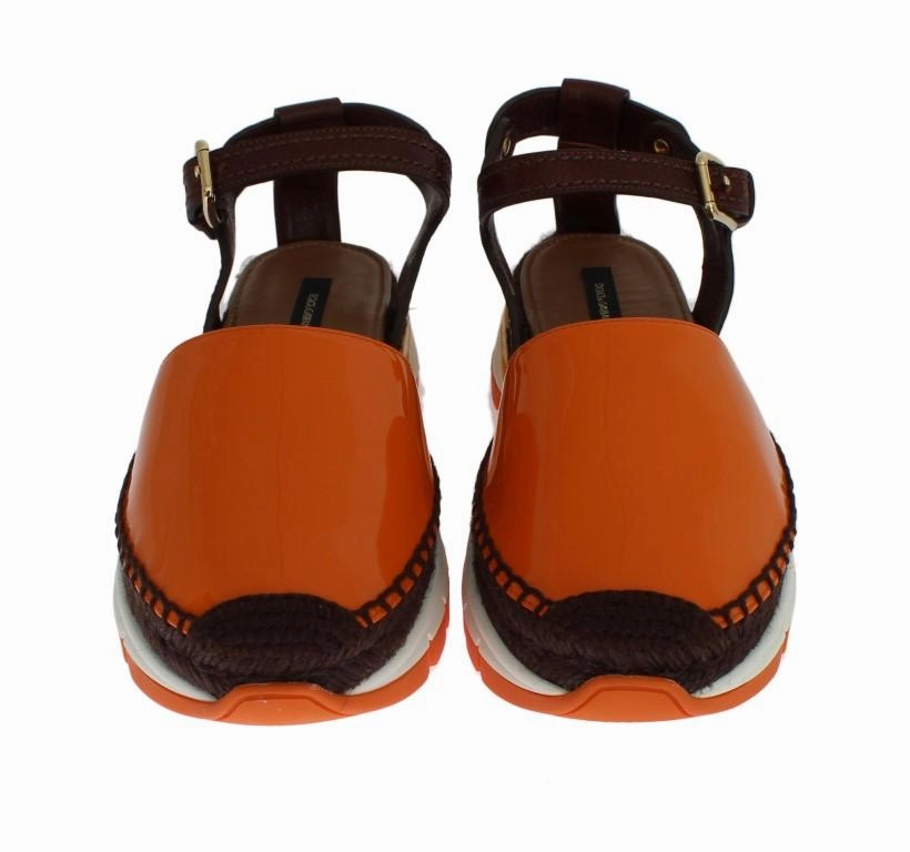 Sandals With Thick Bottom Brown Leather Espadrilles Sandals