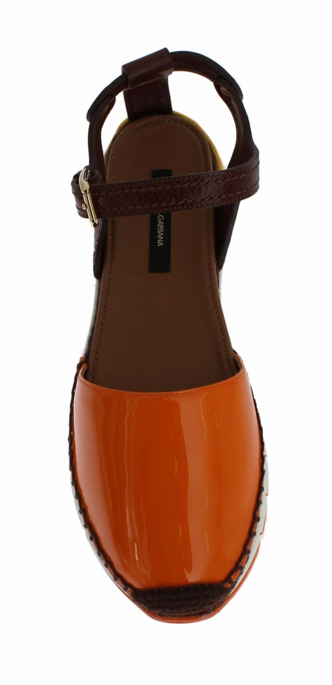 Brown Leather Espadrilles Sandals Mary Jane Sandals