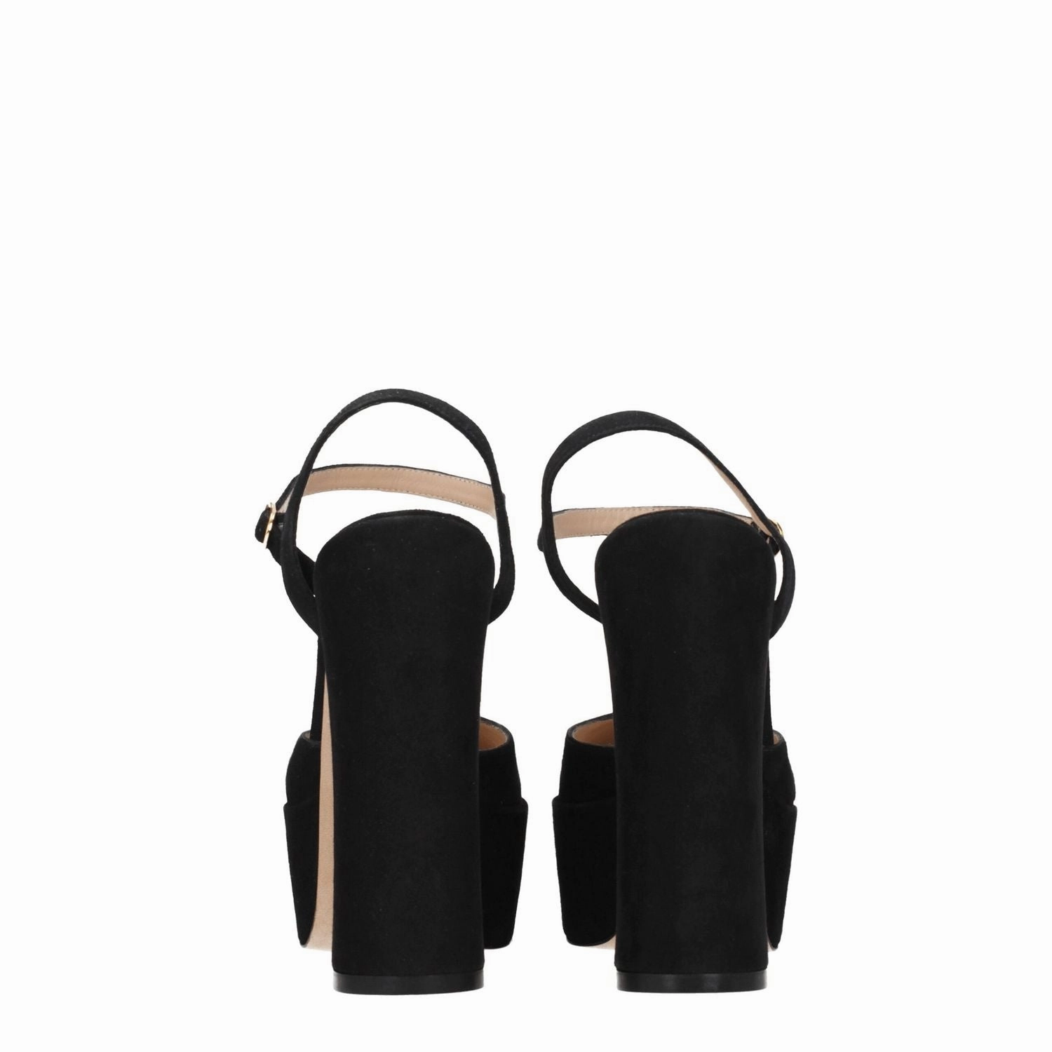 Stuart Weitzman Black Leather Platform Sandals Yoga Foam Sandals