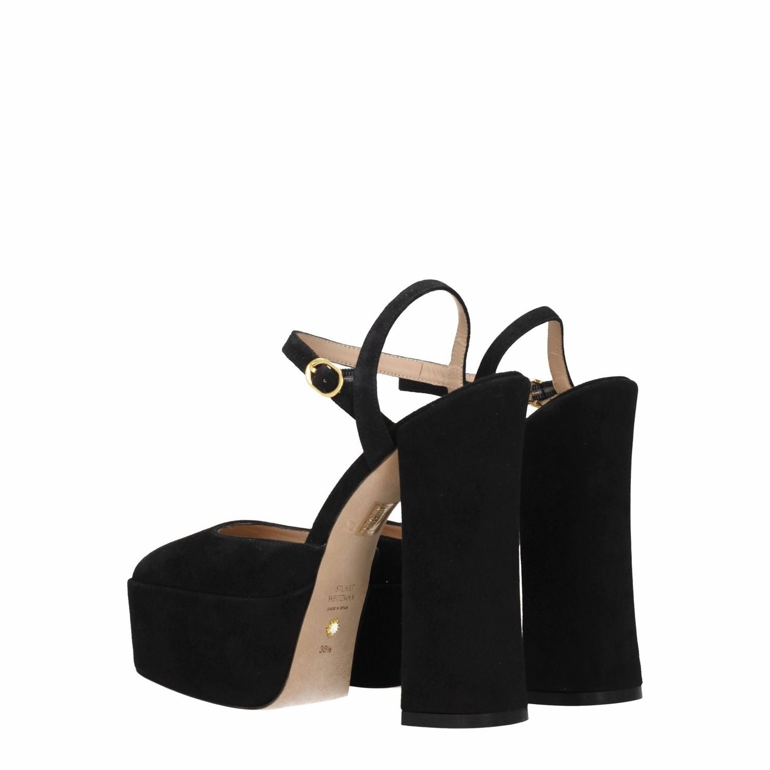 Sandals St Lucia Halcyon Excursions Stuart Weitzman Black Leather Platform Sandals
