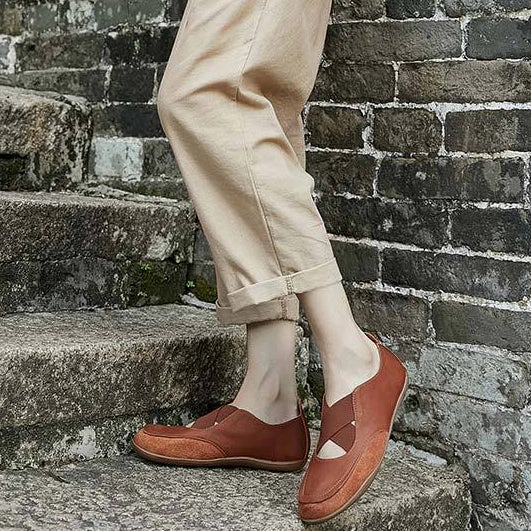 Elastic Cross Belt Slip-On Women's Flats Shoes Fall Shoes