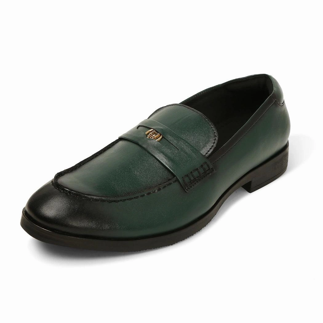 Suit Loafers Elbono- Forest Green Penny Slip On