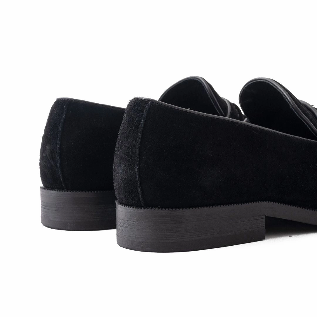 Teddy Loafers OURTHREE Andrew Suede Leather Loafers Men - BLK