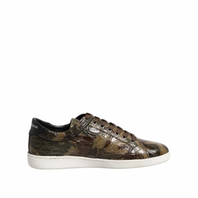Dolce & Gabbana Brown Exotic Leather Low Top Sneakers Shoes Go Walk Flex Sneakers