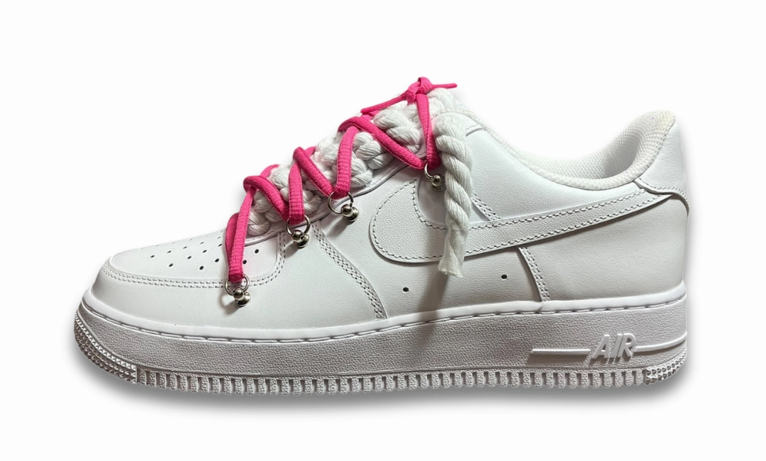 Asics Shoes Discount Code Nike Air Force 1 White Double Rope Laces White/Pink