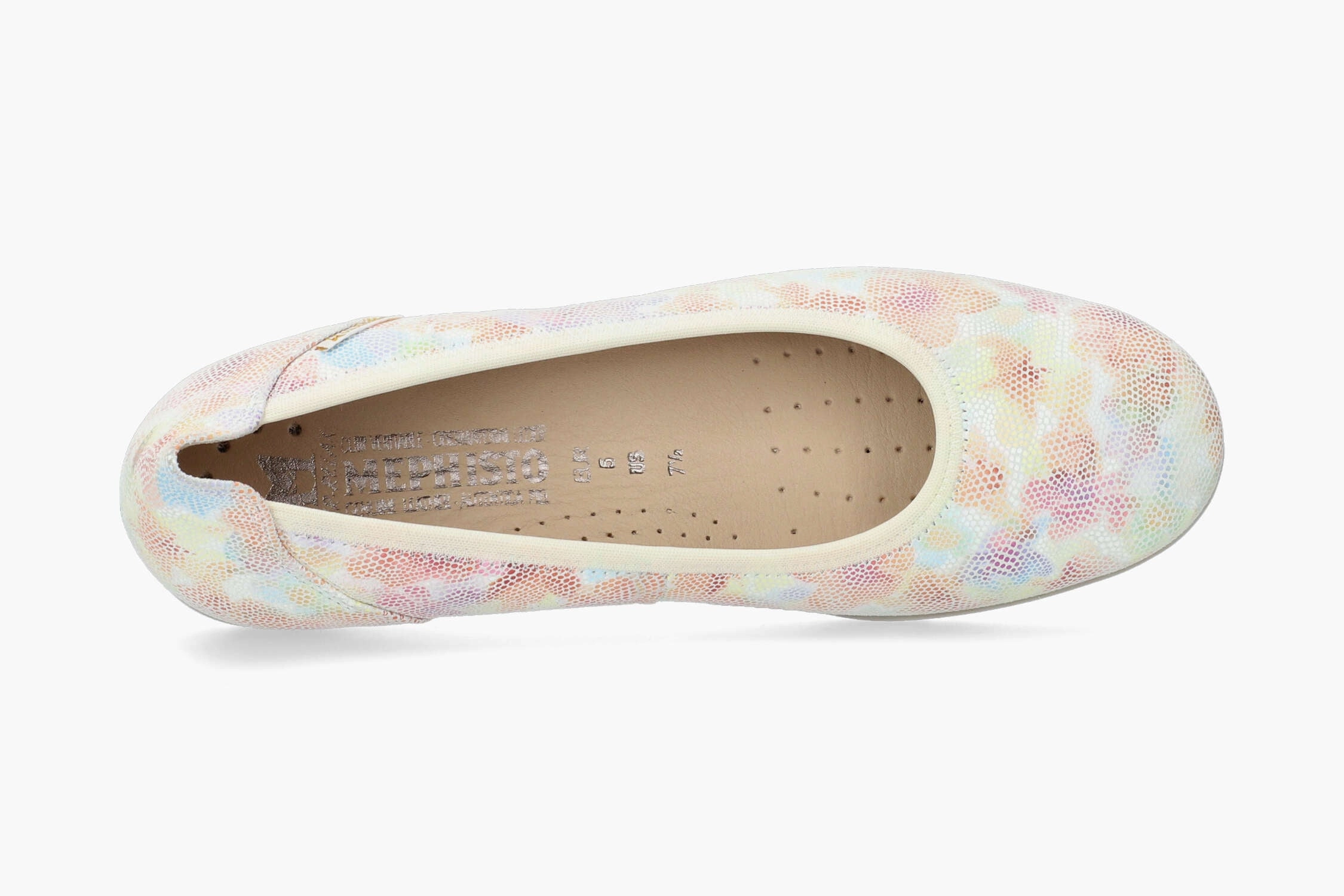 Emilie - Multicolored Rose Gold Wedding Flat Shoes