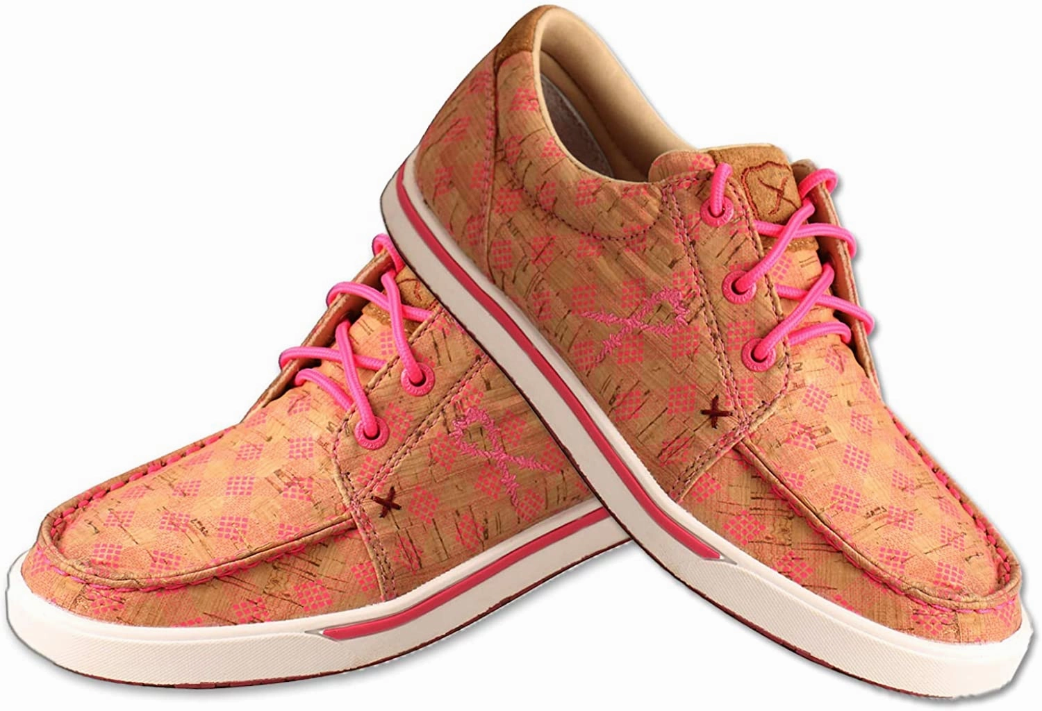 Twisted X Women's Kicks - Casual Sneakers Made with Hybrid Performance Leather, ecoTweed Lining, and Blended Rice Husk Outsole, Dark Grey & Barn Red, 8.5 M Sneakers On Power Lines