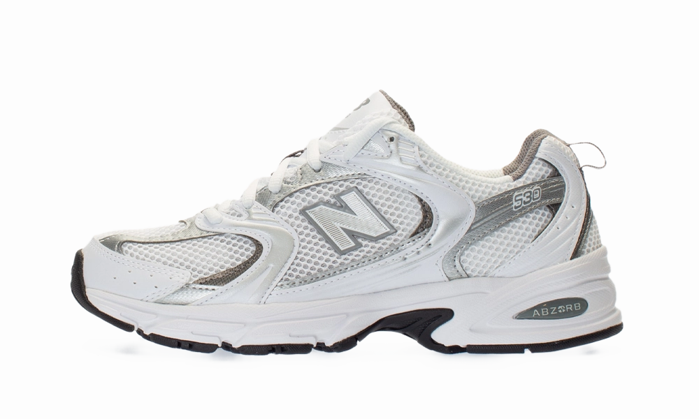 Grey And Purple New Balance New Balance 530 White Silver Metallic