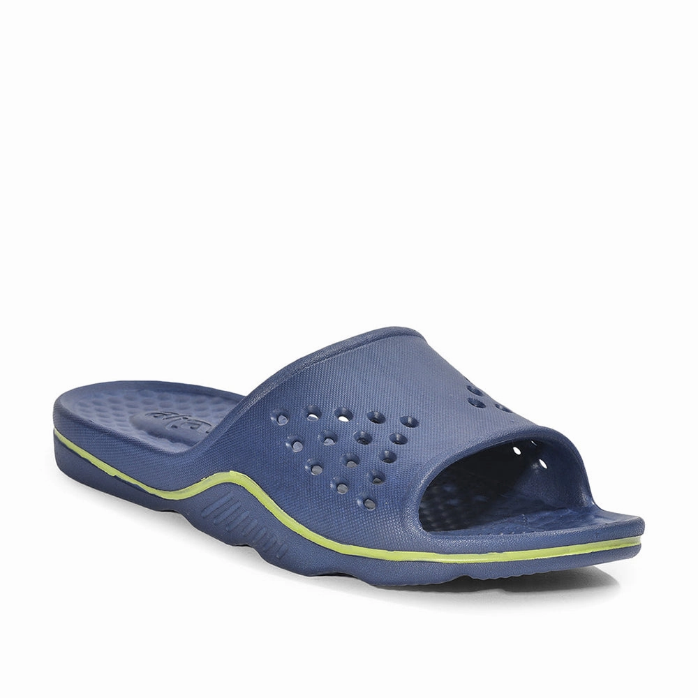 AHA (N.Blue) Slides For Men RAMP By Liberty Slippers With The Fur