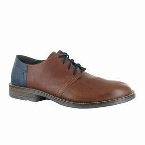 Naot Chief Oxford (Men) - Soft Chestnut Leather/Soft Ink Leather Casual Shoes Types Name