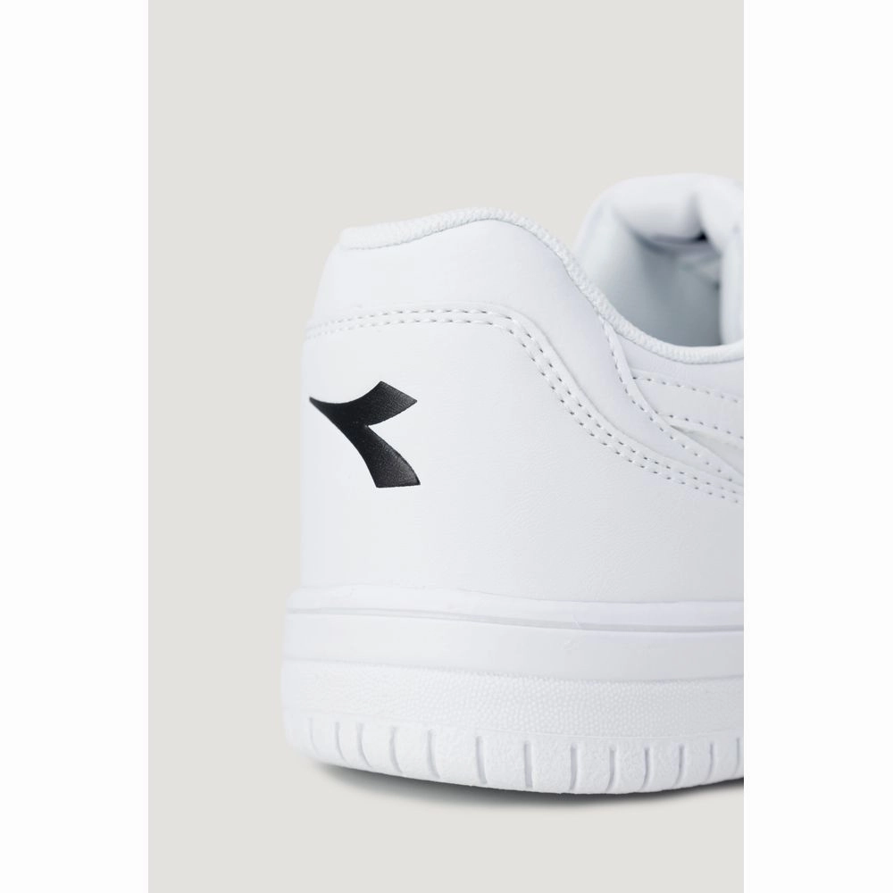 Big Mens Casual Shoes Diadora White Artificial Leather Low Top Sneakers